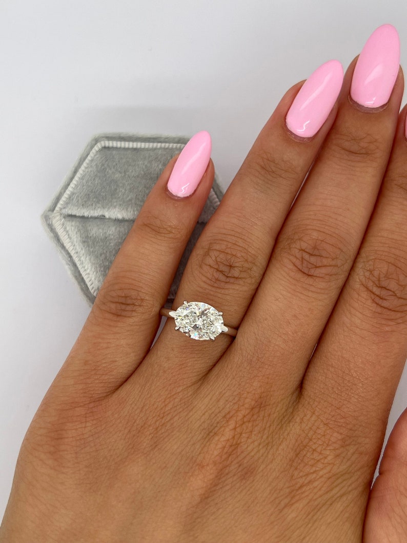 Oval Solitaire Lab Grown Diamond Engagement Ring