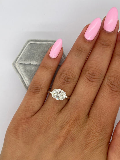Oval Solitaire Lab Grown Diamond Engagement Ring