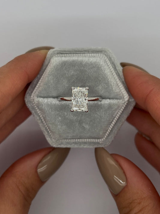 Radiant Solitaire Lab Grown Diamond Engagement Ring