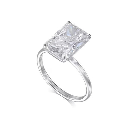 5.0 CT Radiant Solitaire CVD F/VS1 Diamond Engagement Ring 6