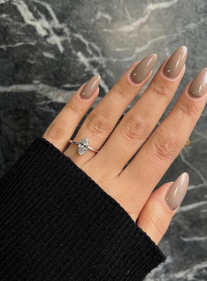 Marquise Solitaire Lab Grown Diamond Engagement Ring