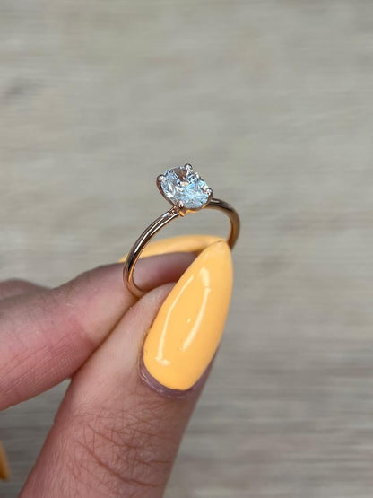 Oval Solitaire Lab Grown Diamond Engagement Ring