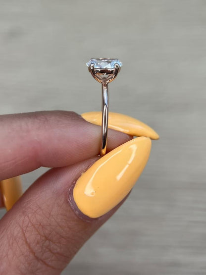 Oval Solitaire Lab Grown Diamond Engagement Ring