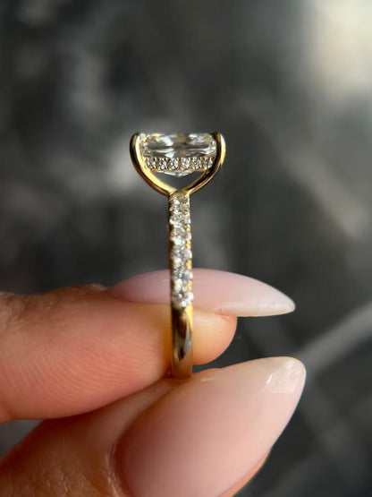 Radiant Pave Lab Grown Diamond Engagement Ring