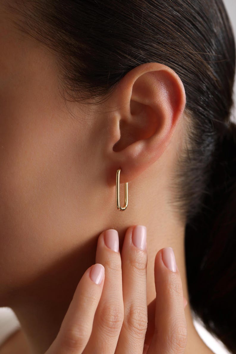 Rectangle Hoop Earrings