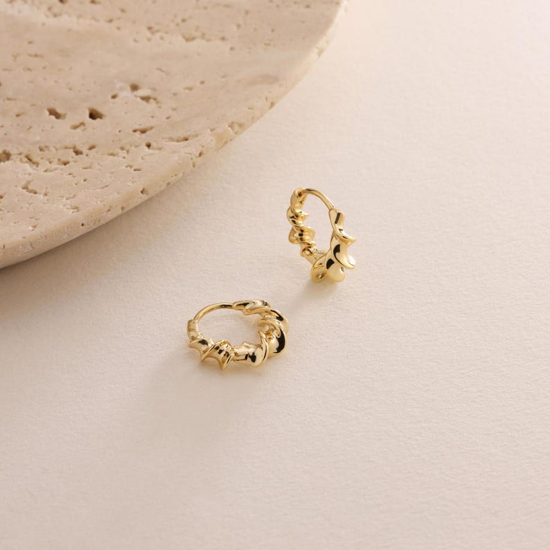 Twisted Spiral Hoop Earrings