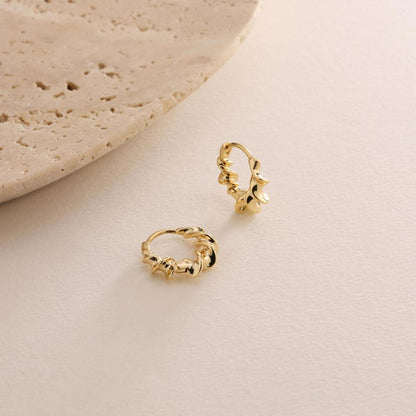 Twisted Spiral Hoop Earrings