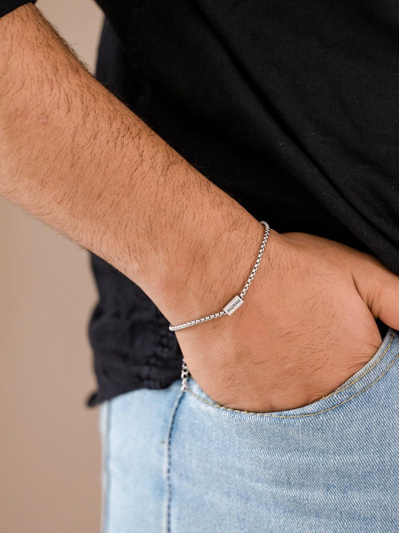 Personalized Name Chain Bracelet For Men