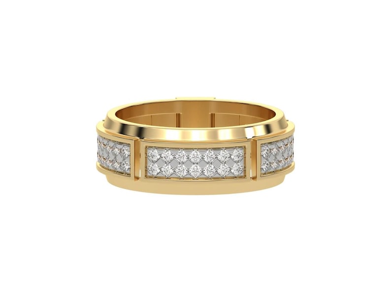 0.85 TCW Round Lab Grown Diamond Men's Wedding Band