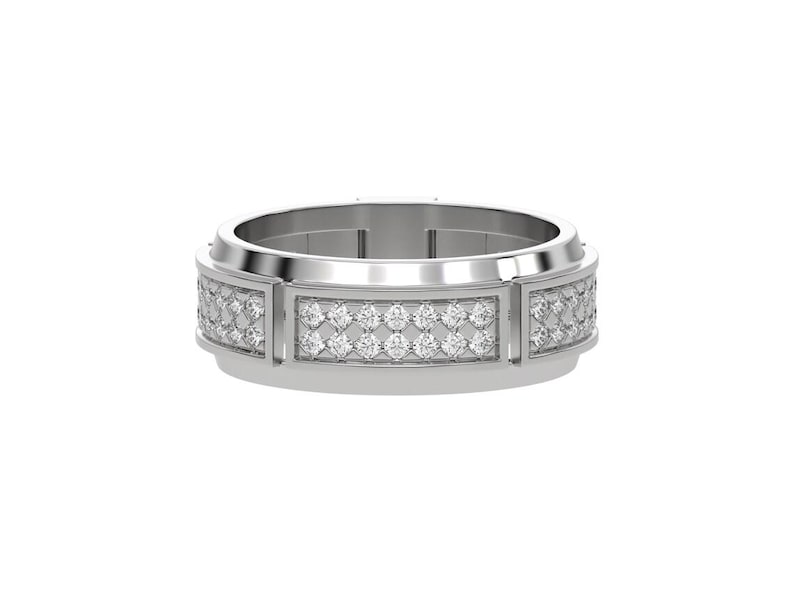 0.85 TCW Round Lab Grown Diamond Men's Wedding Band