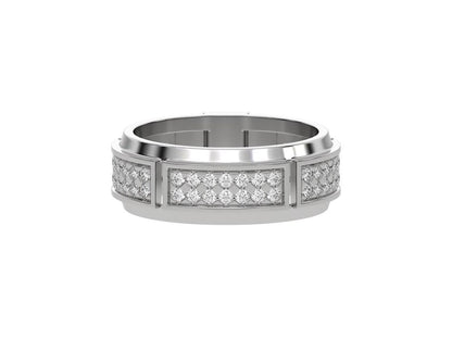 0.85 TCW Round Lab Grown Diamond Men's Wedding Band