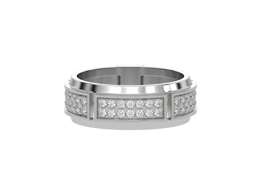 0.85 TCW Round Lab Grown Diamond Men's Wedding Band