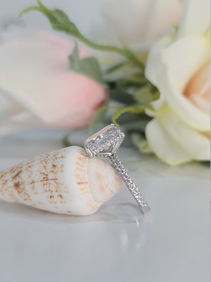 Radiant Pave Lab Grown Diamond Engagement Ring
