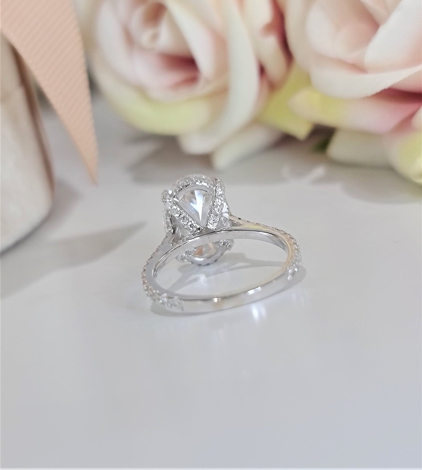 Oval Pave Lab Grown Diamond Engagement Ring