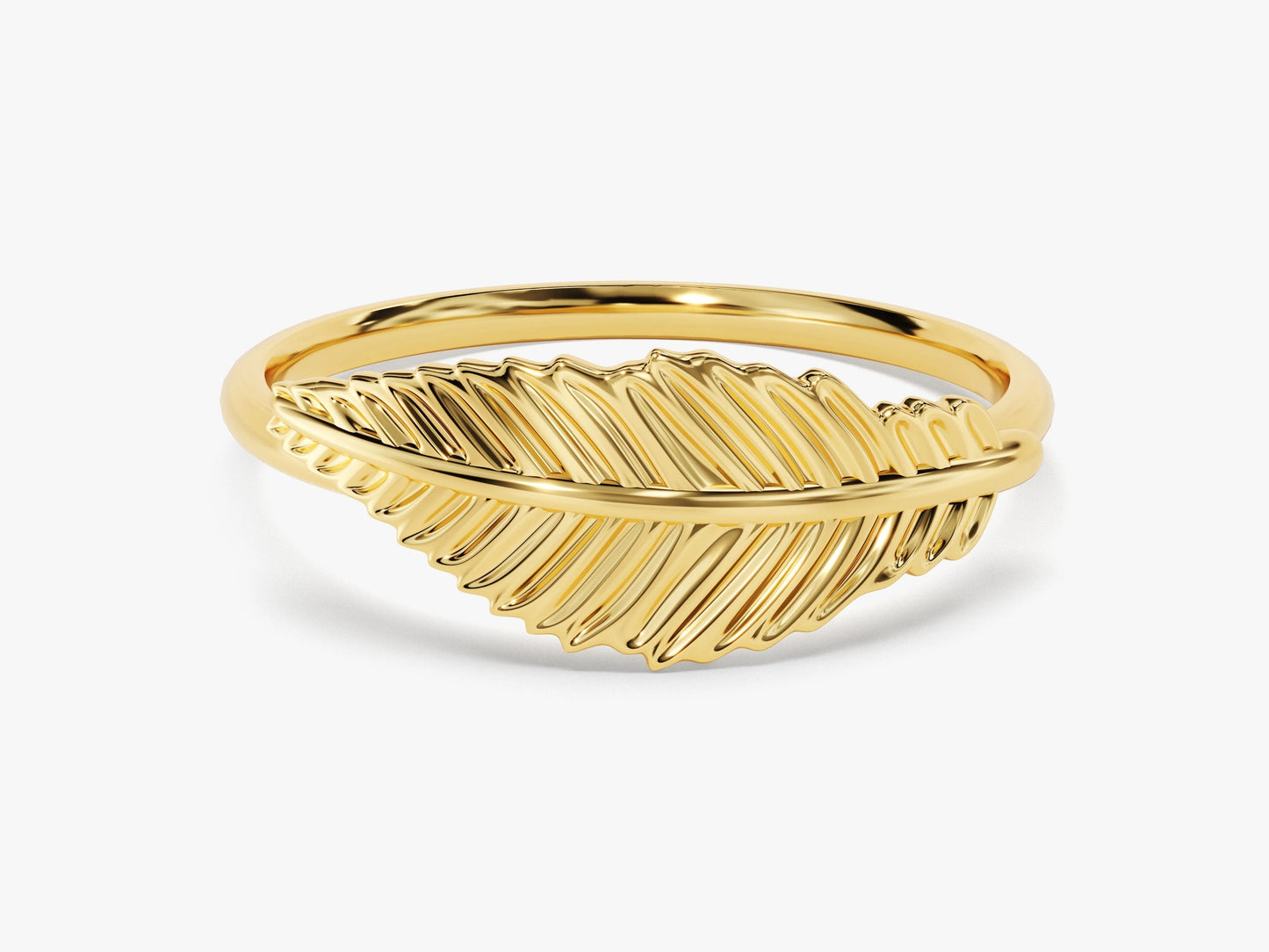 Feather Wedding Band