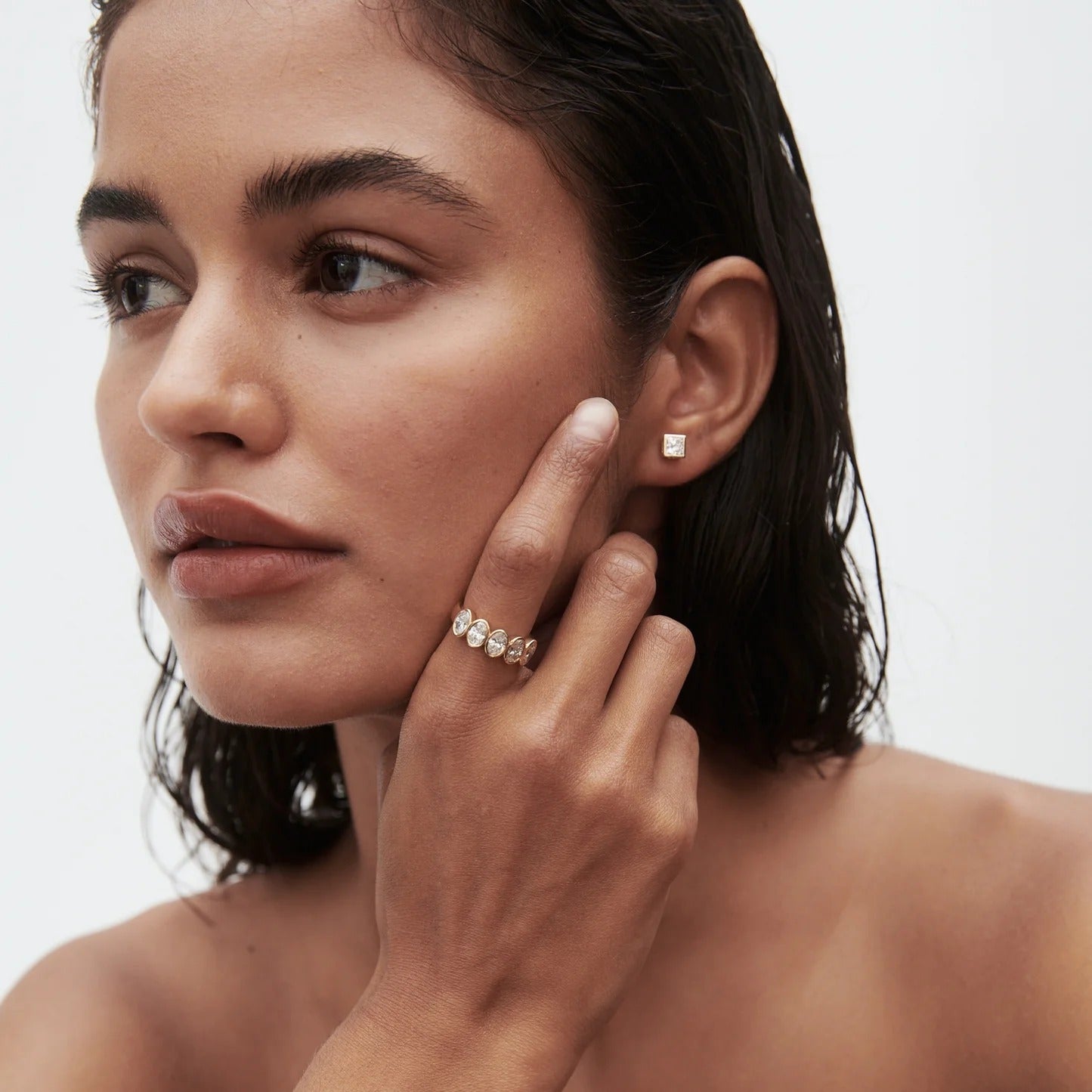 1 TCW Princess Lab Grown Diamond Stud Earrings