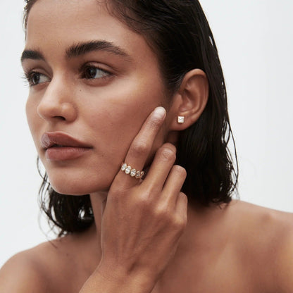 1 TCW Princess Lab Grown Diamond Stud Earrings