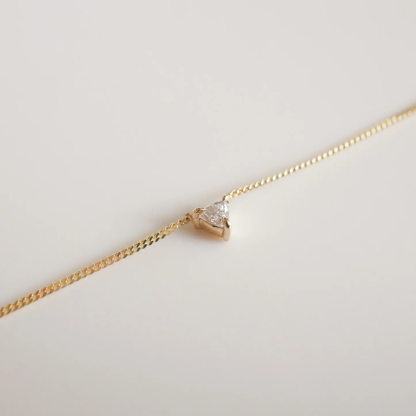 0.15 TCW Trillion Lab Grown Diamond Solitaire Necklace