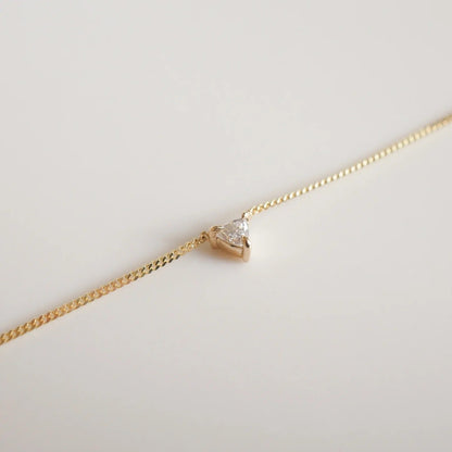 0.15 TCW Trillion Lab Grown Diamond Solitaire Necklace