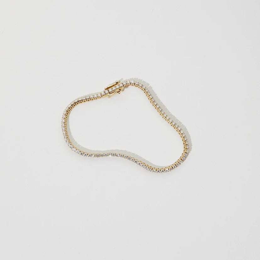 2 TCW Round Lab Grown Diamond Tennis Bracelet