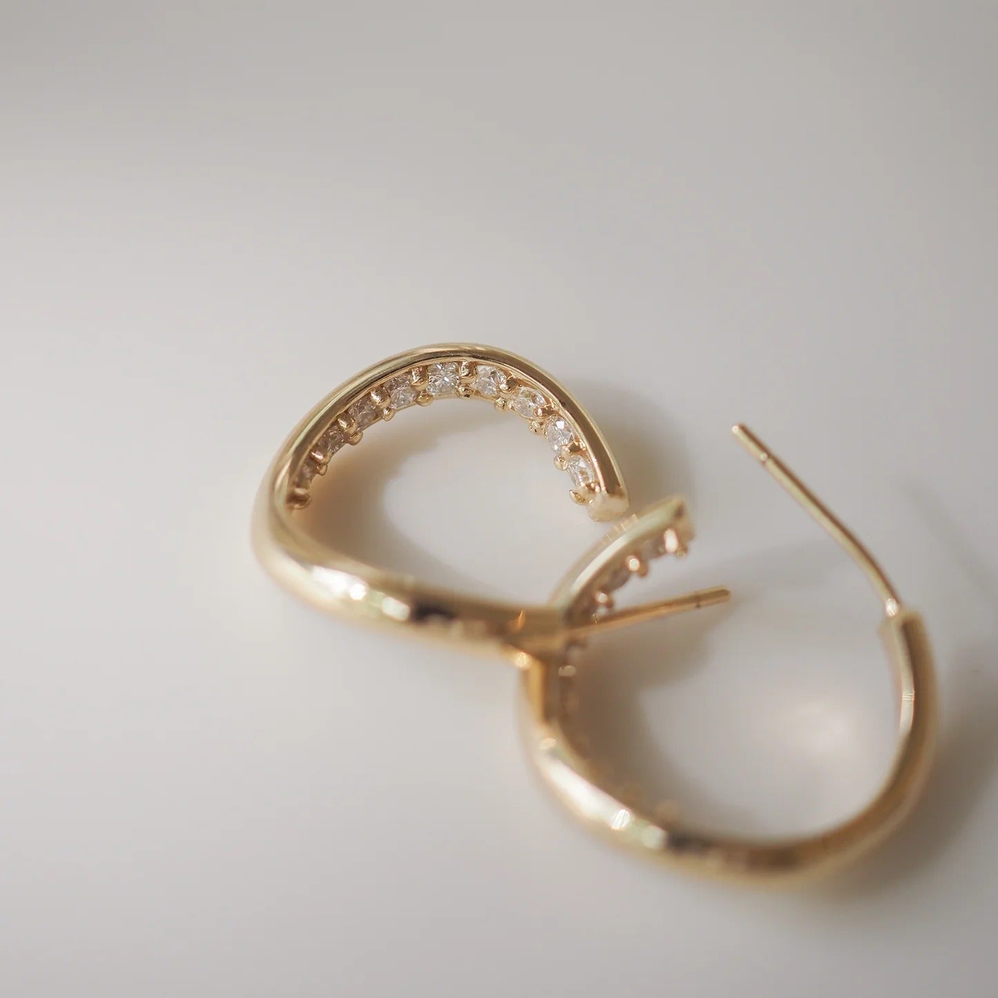 1 TCW Round Lab Grown Diamond Hoop Earrings