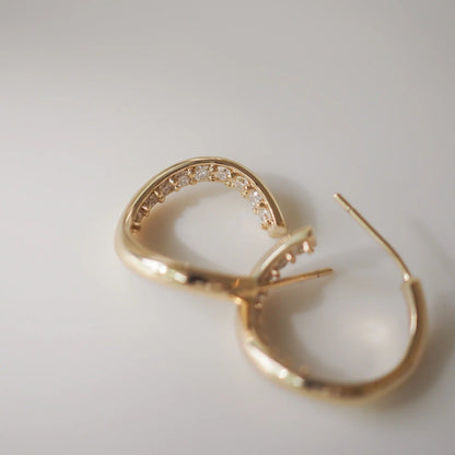 1 TCW Round Lab Grown Diamond Hoop Earrings