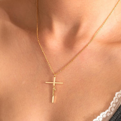 Personalized Name Cross Necklace