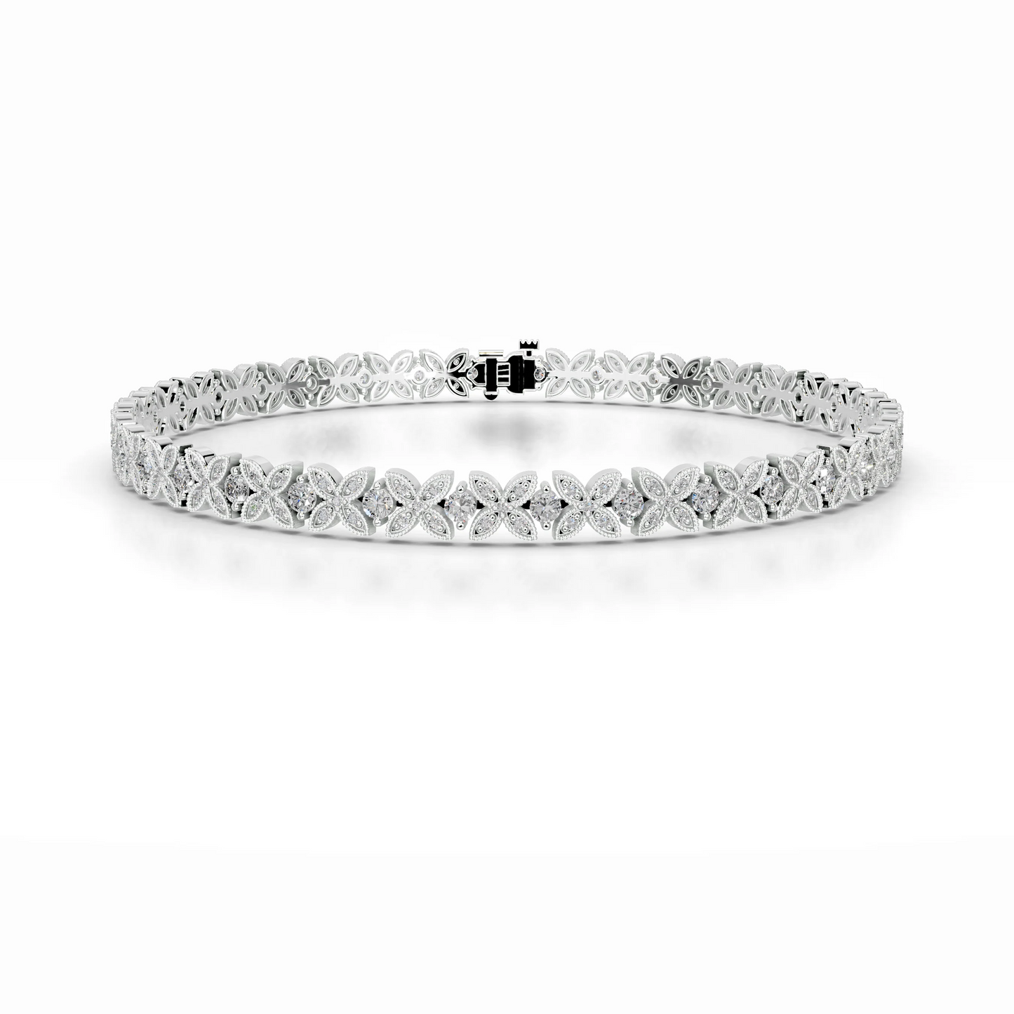 2.5 TCW Round Lab Grown Diamond Tennis Bracelet