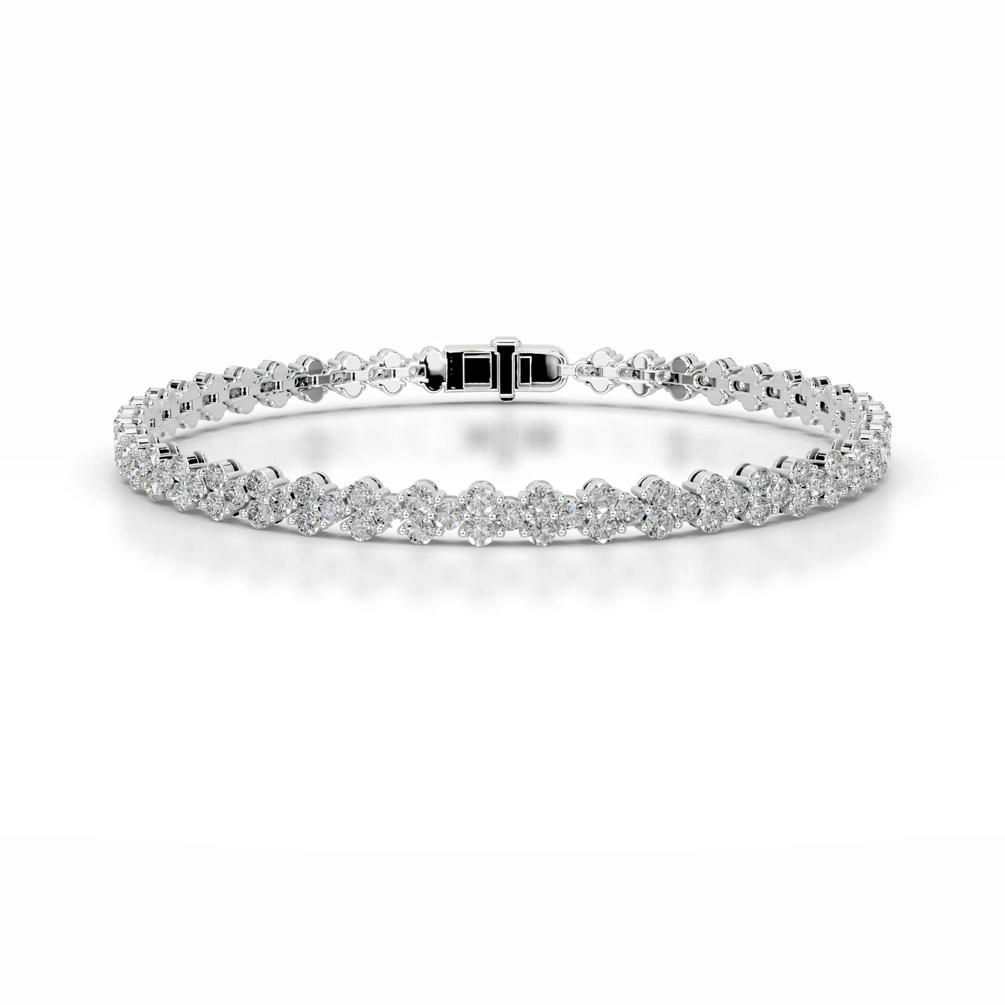 7.5 TCW Round Lab Grown Diamond Tennis Bracelet