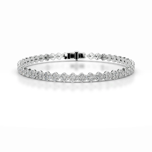 7.5 TCW Round Lab Grown Diamond Tennis Bracelet