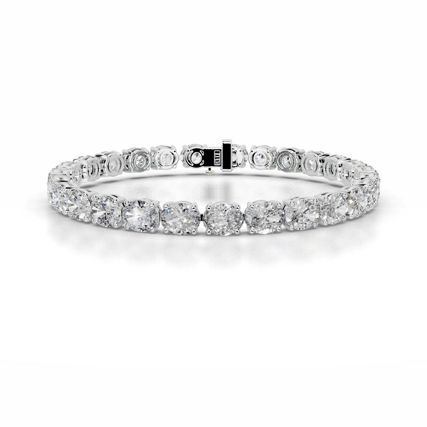 15 TCW Oval Lab Grown Diamond Tennis Bracelet
