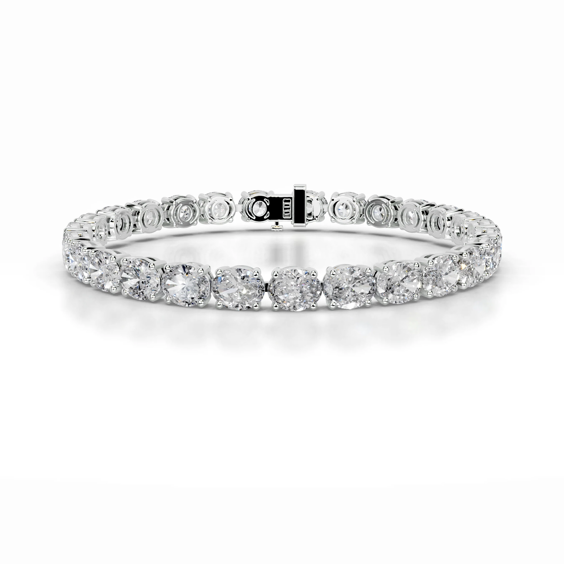 15 TCW Oval Lab Grown Diamond Tennis Bracelet