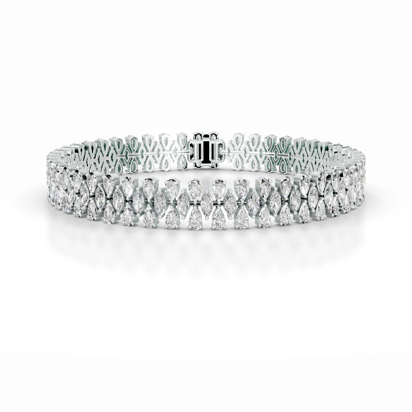 10 TCW Round Lab Grown Diamond Tennis Bracelet