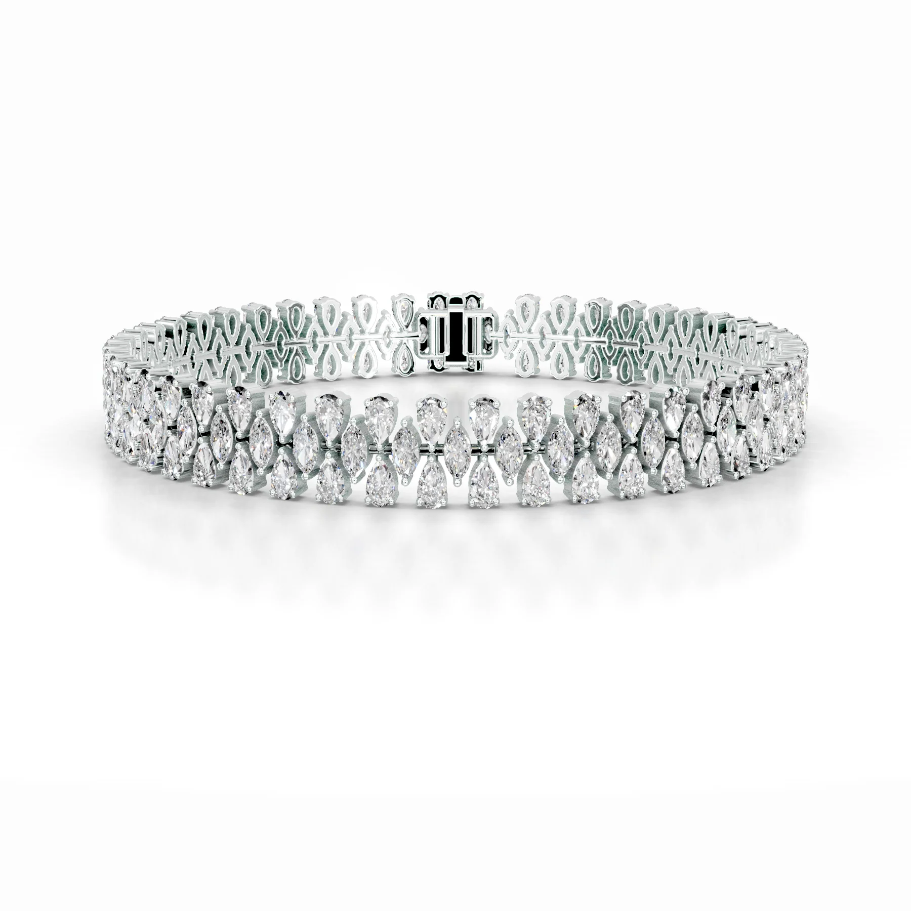 10 TCW Round Lab Grown Diamond Tennis Bracelet