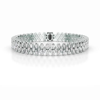 10 TCW Round Lab Grown Diamond Tennis Bracelet