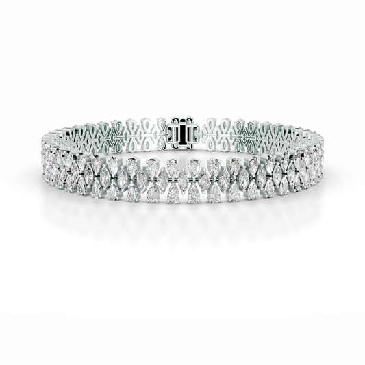 10 TCW Round Lab Grown Diamond Tennis Bracelet