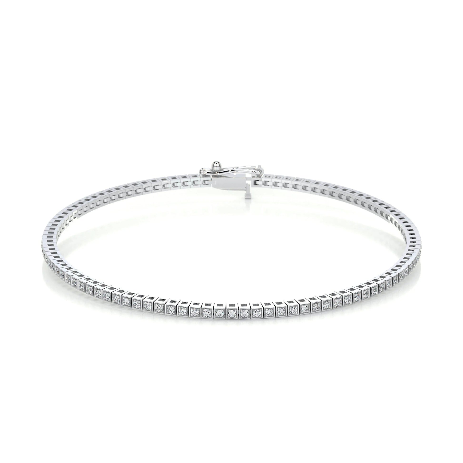 1 TCW Round Lab Grown Diamond Tennis Bracelet