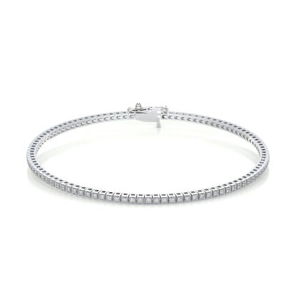 1 TCW Round Lab Grown Diamond Tennis Bracelet
