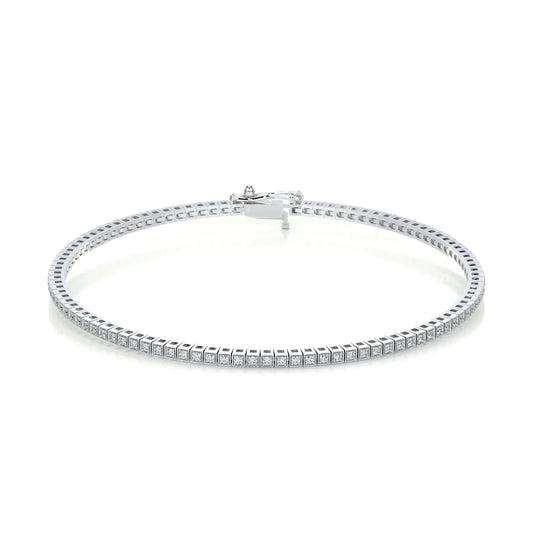 1 TCW Round Lab Grown Diamond Tennis Bracelet