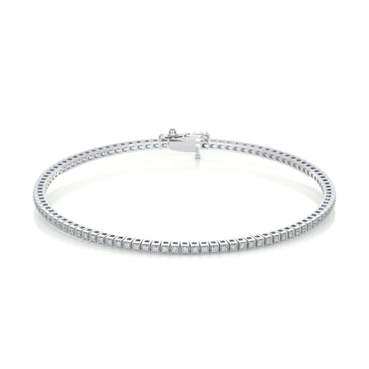 2 TCW Round Lab Grown Diamond Tennis Bracelet