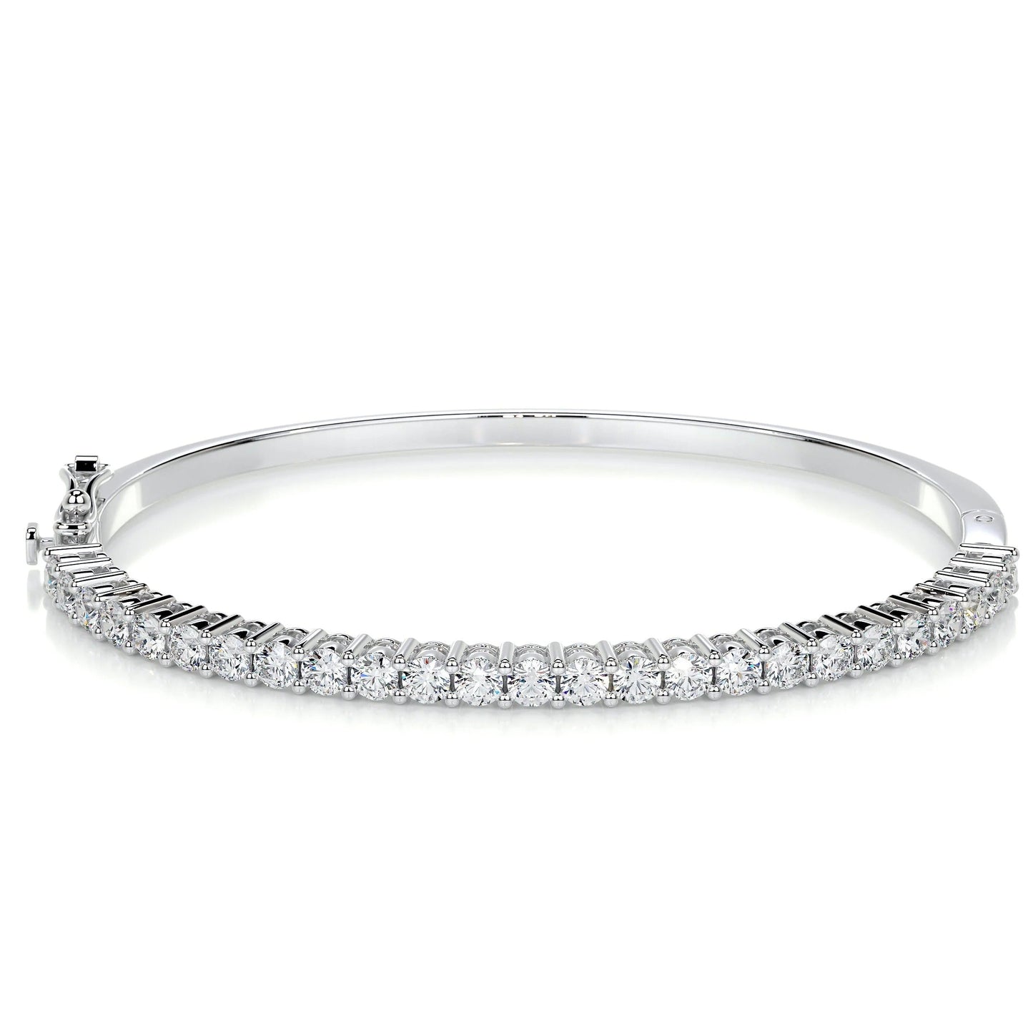 2.5 TCW Round Lab Grown Diamond Bangle Bracelet