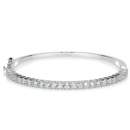 2.5 TCW Round Lab Grown Diamond Bangle Bracelet