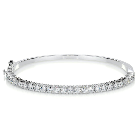 2.5 TCW Round Lab Grown Diamond Bangle Bracelet