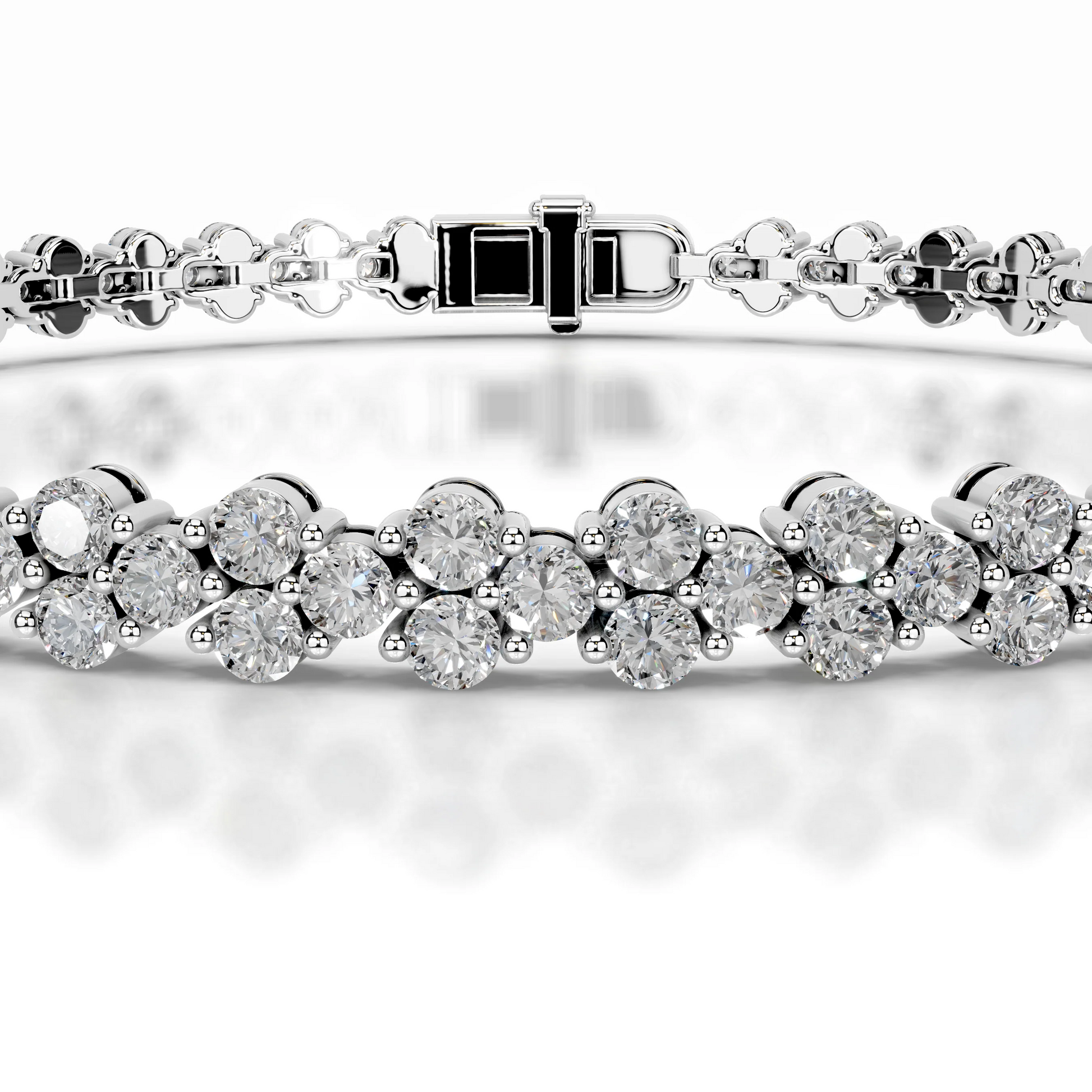 7.5 TCW Round Lab Grown Diamond Tennis Bracelet