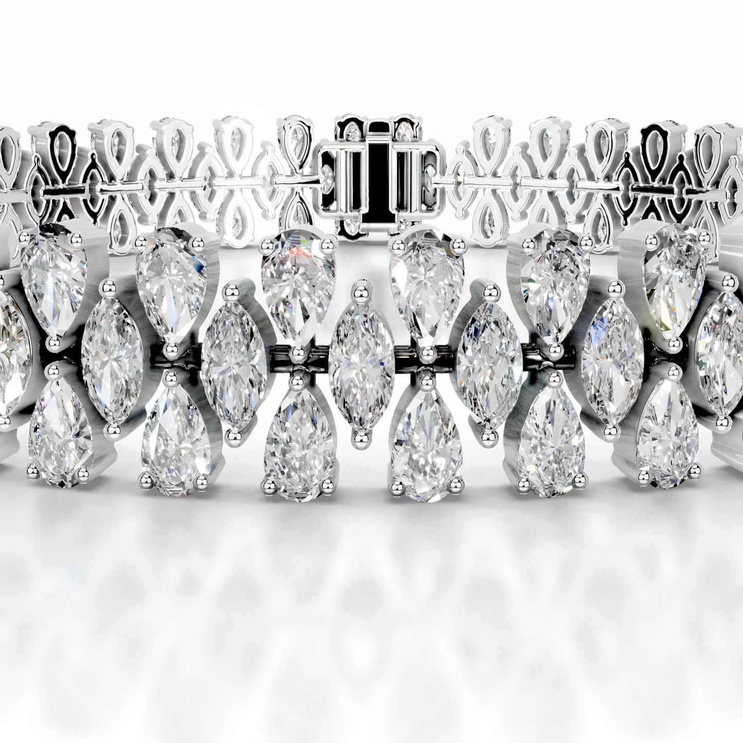 10 TCW Round Lab Grown Diamond Tennis Bracelet