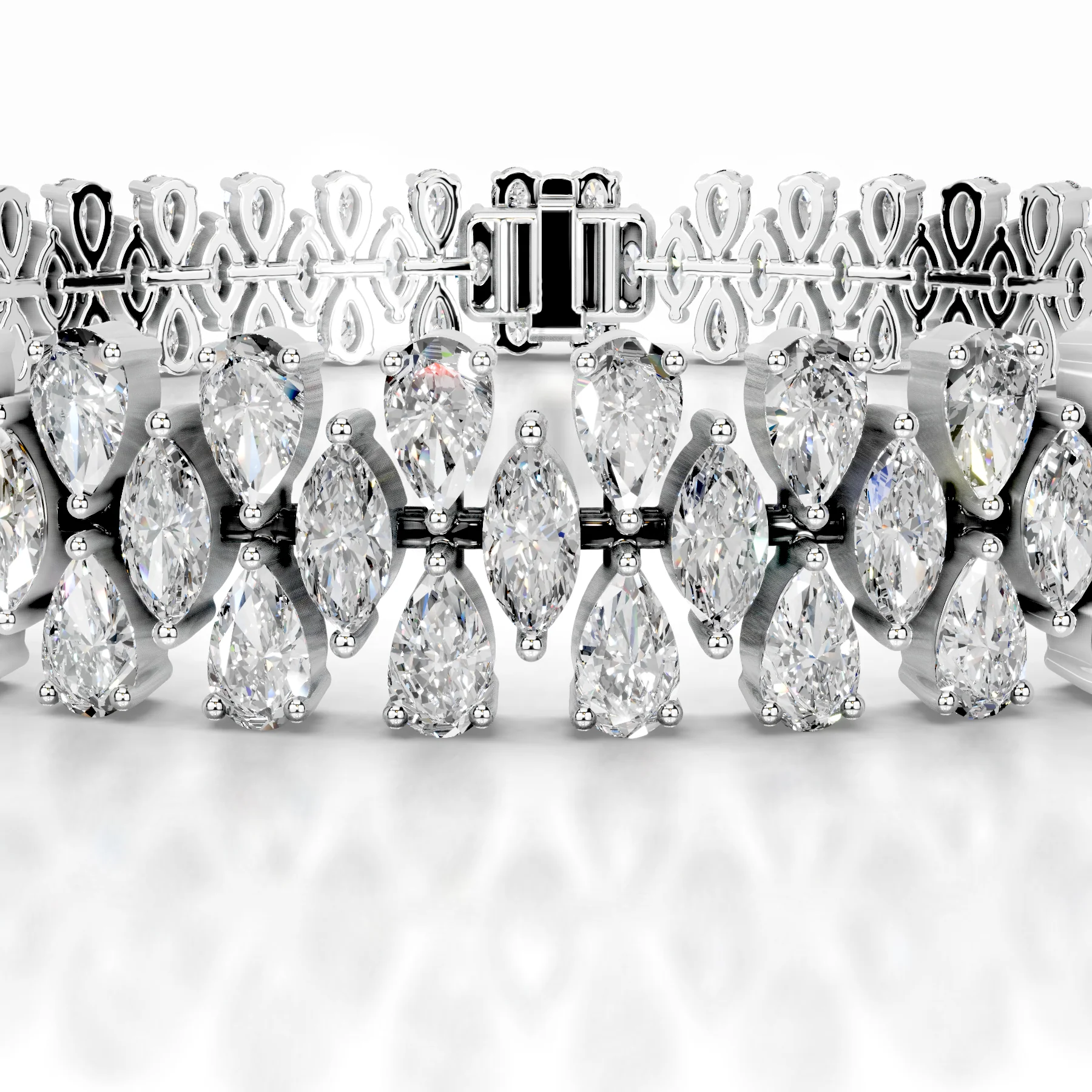 10 TCW Round Lab Grown Diamond Tennis Bracelet