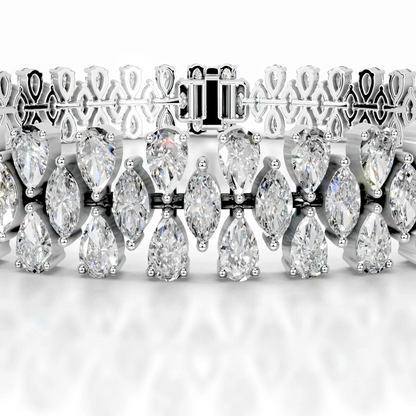 10 TCW Round Lab Grown Diamond Tennis Bracelet