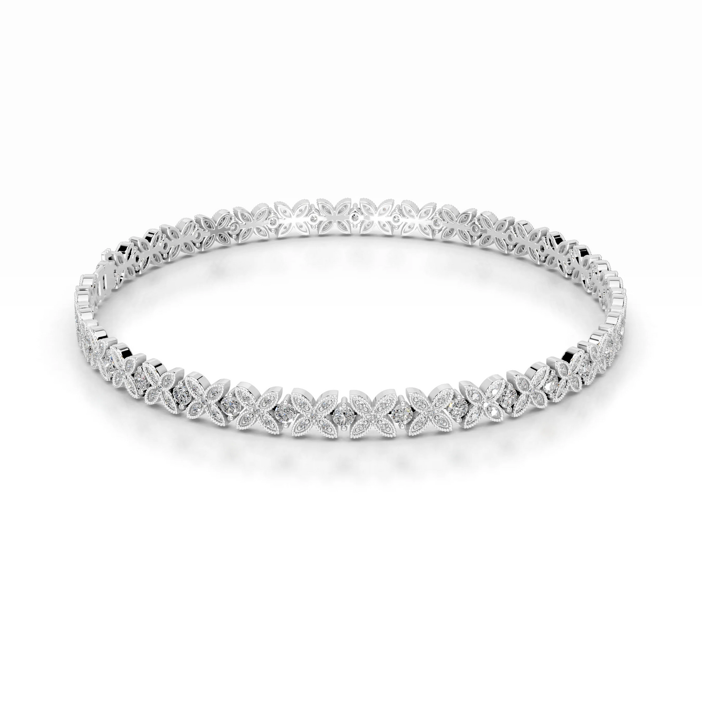 2.5 TCW Round Lab Grown Diamond Tennis Bracelet