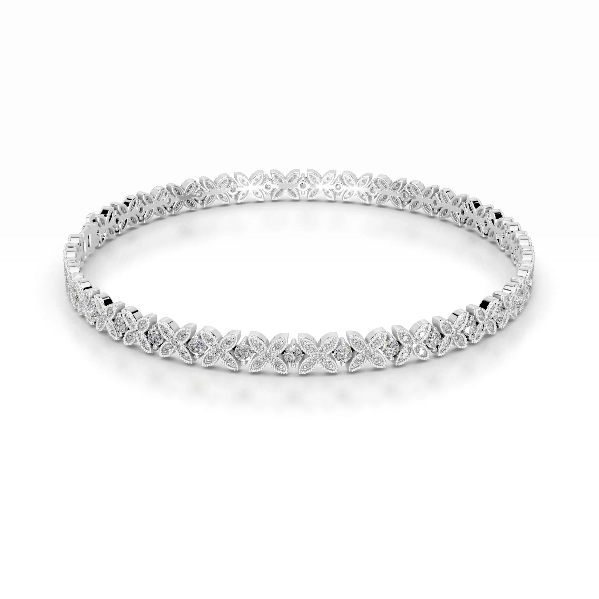 2.5 TCW Round Lab Grown Diamond Tennis Bracelet