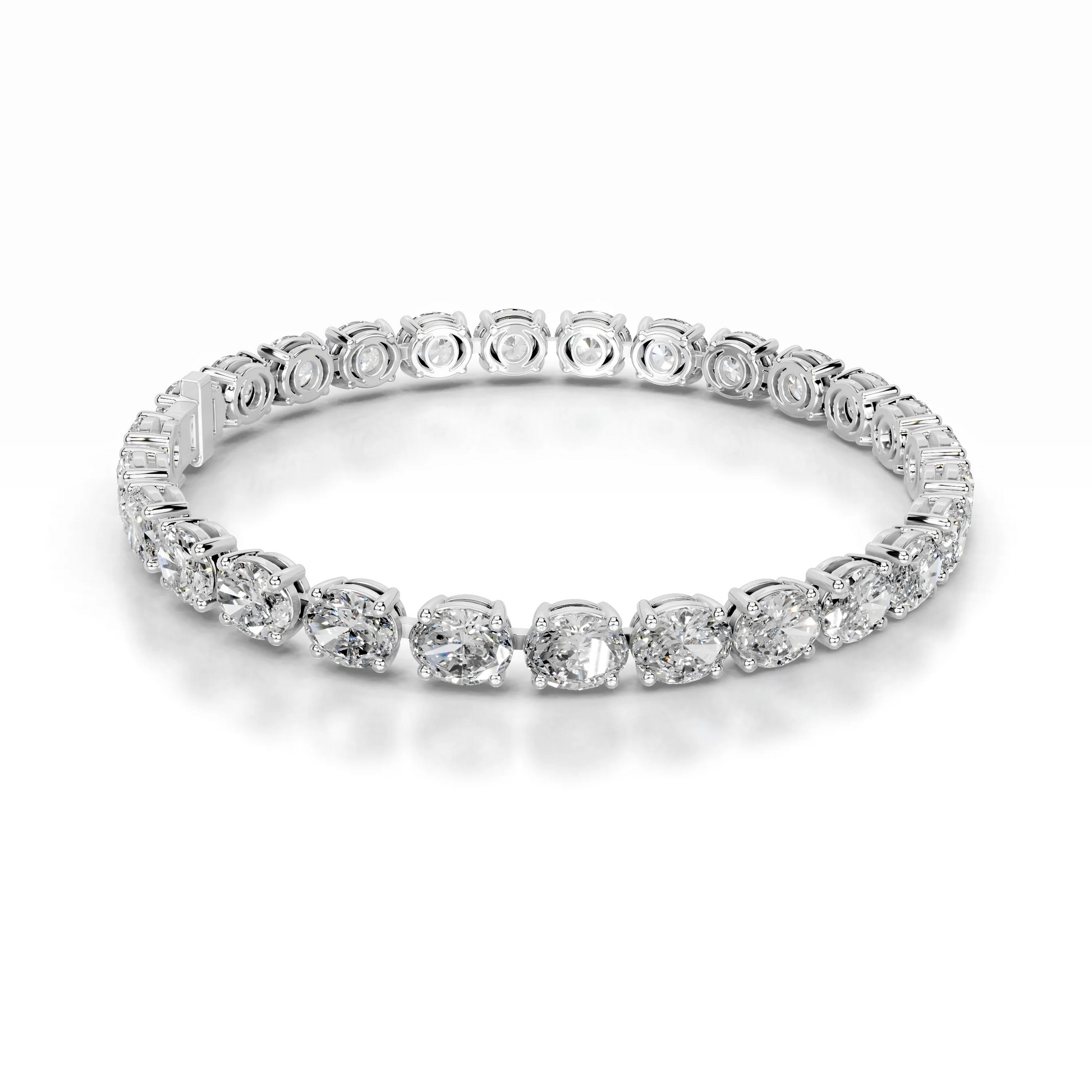 15 TCW Oval Lab Grown Diamond Tennis Bracelet
